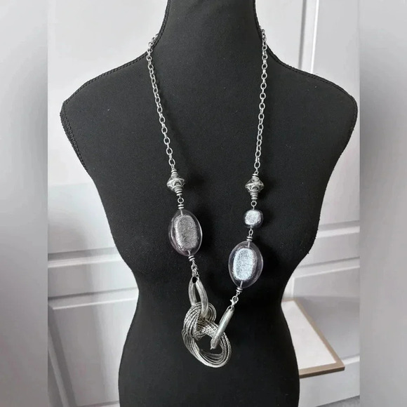 Vintage | Y2K Chunky Art Deco Statement  Necklace - Picture 2 of 6